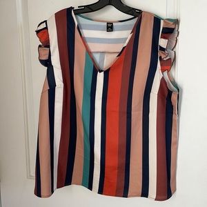 V-neck striped blouse *never worn*